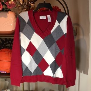 Vintage Liz Claiborne Villager Argyle Knit Sweater Women’s 1